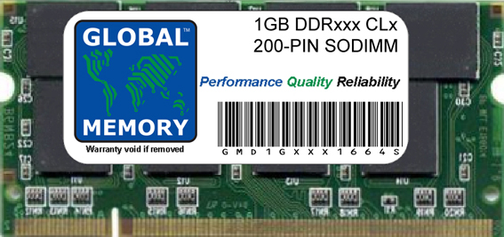 1GB DDR 266/333MHz 200-PIN SODIMM MEMORY RAM FOR SNOW IBOOK G4 (LATE 2003 - EARLY/LATE 2004 - MID 2005) & ALUMINIUM POWERBOOK G4 (EARLY/LATE 2003 -...